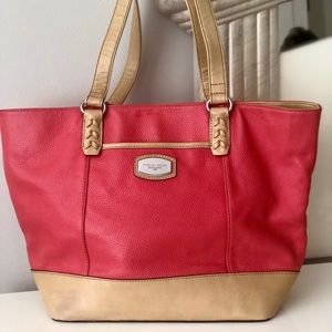 Tignanello bag pink and beige shoulder bag